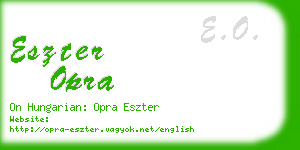 eszter opra business card